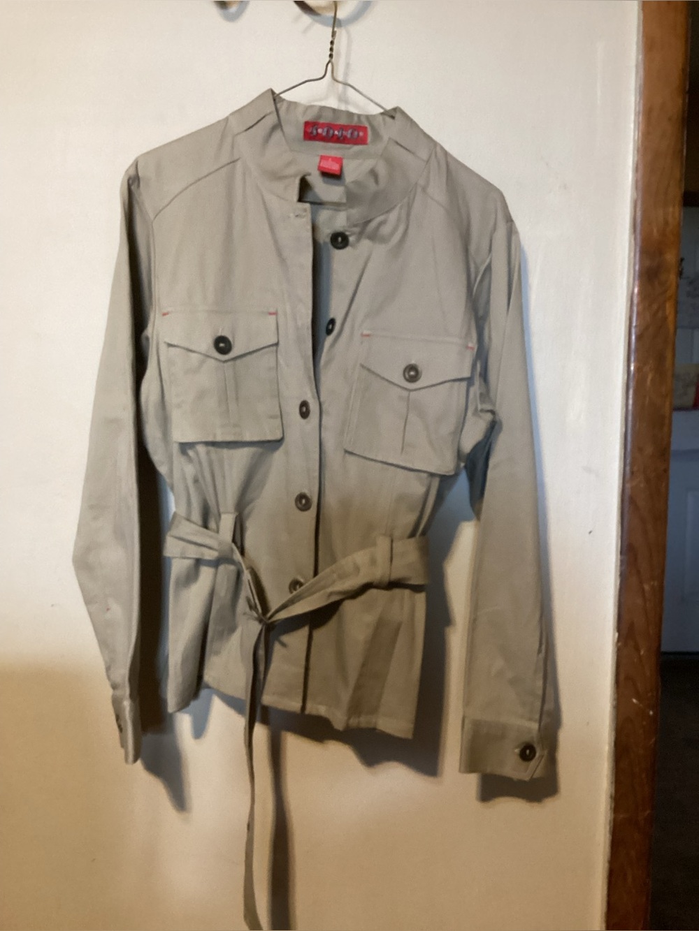 Women’s Solo Khaki Belted Utility Jacket  Size L